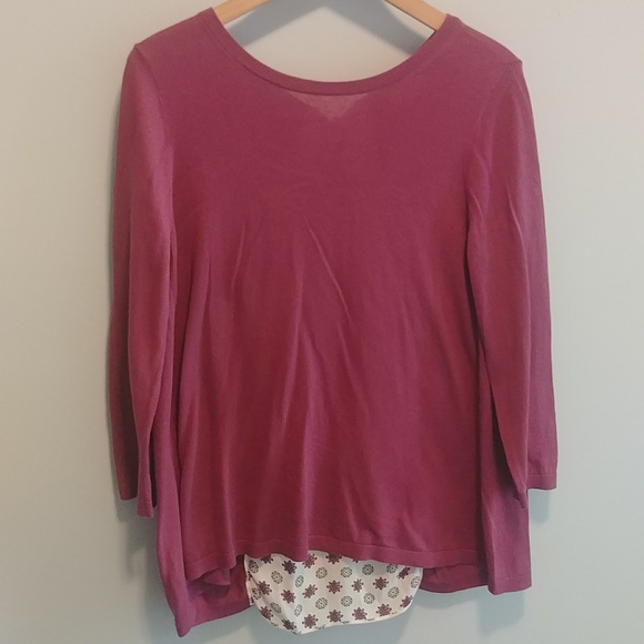 Loft Outlet Key Hole Tie Back High Low Top - Picture 1 of 8